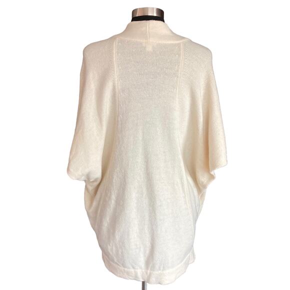 Pure Jill Wool Blend Cream Sweater V-Neck Pocket Sz S/M Closet Staple Layering - Picture 2 of 12